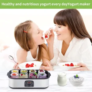 Electric 2 in 1 Yogurt Ice Cream Maker Temperature Control BPA Free 2 8 12 Cups Capacity Home DIY Stainless Steel Yogurt Machine
