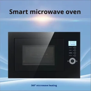Electric 25L Built-in Stainless Steel Smart Microwave Oven Grill Function Energy Saving Touch Control Black for Home