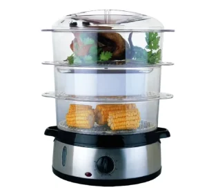 Electric 3 Tier Food Steamer Vegetable Steamer BPA Free for Cooking