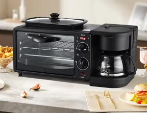 Electric 3 in 1 Breakfast Machine with Frying Pan for Outdoor Household Use