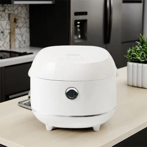 Electric 3L Stainless Steel Square Rice Cooker Non-Stick Inner Pot Fast Cooking Automatic Digital Control 800W Base Plate