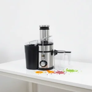 Electric 4-in-1 Full Stainless Steel Centrifugal Juicer Blender 800W AC Motor 1L Automatic Pulp Ejection Easy Clean Household