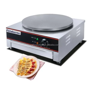 Electric 40 CM 1 Plate Crepe Maker With Oil Tray Commercial Pancake Making Machine