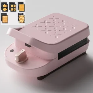 Electric 5 in 1 Breakfast Machine Non Stick Baking Pan Mini Grill Toaster Sandwich Maker