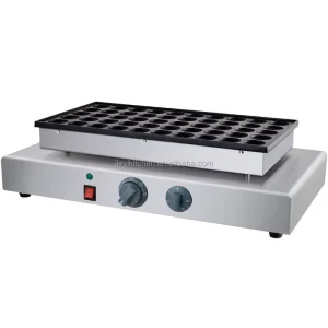 Electric 50-Hole Mini Pancake Maker with Temperature Control Stainless Steel Muffins/Waffle/Poffertjes Machine