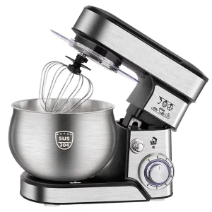 Electric 5L 1300W Multi-function Stand Mixer Stainless Steel Body Tilt-up Head All-Aluminum Attachments 6 Speeds + Pulse