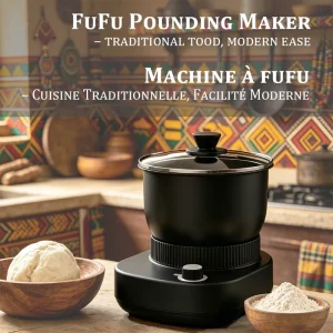 Electric 5L Nigeria Fufu Machine Swallow Maker Non Sticky Pounding Machine with Heating Food Processor for African Ghana