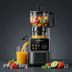 Electric 6.1 Inch Fruits Slow Juicer Extra Large Feed Chute Cold Press Juicer Machine 300W High Juice Yield Slow Masticating