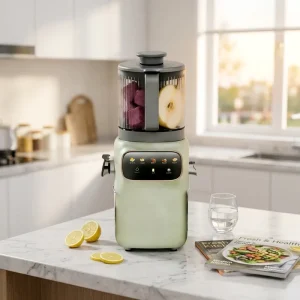 Electric 6.30inch Extra Large Feed Chute Cold Press Juicer Machine 350W High Juice Yield Smoothie Slow Masticating Reverse Hotel