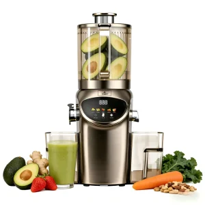 Electric 6.30inch Extra Large Feed Chute Slow Juicer Machine 350W 2.5L High Juice Yield Quiet Motor Smoothie Household
