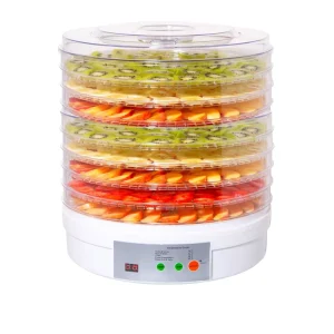 Electric 8 Tray Digital Control Food Dehydrator with up to 70C Temperature Plastic Housing 1 Year Warranty for Household Use