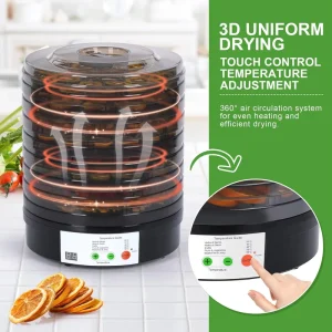 Electric 8 Tray Multifunction Digital Control Energy Efficient Class Fruit Vegetable Food Dehydrator Household Use Dried Fruits