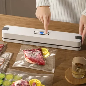 Electric ABS Plastic Textured Mini Household Vacuum Sealer Preservation Machine 60kPa Vacuum 6 10s Sealing Time 1