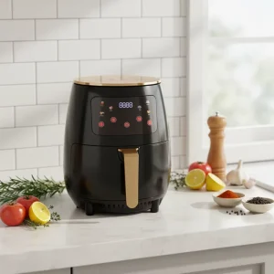 Electric Air Fryer 1400W Touch Control Smart Digital Multipurpose Plastic 5.1-6.0L Energy Saving Deep Fat Fryer
