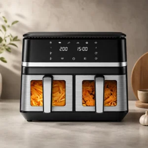 Electric Air Fryer Oven with Touchscreen Control Household Use 8.1-10L Capacity Energy Saving Modern Design