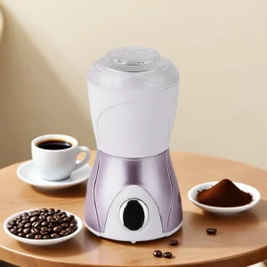 Electric Automatic Coffee Bean Grinder Stainless Steel Burr Coarse Fine Grind Spices Nuts Seeds Durable Motor Easy Household