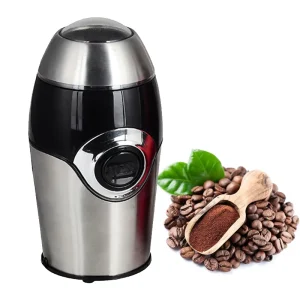 Electric Automatic Coffee Grinder with Stainless Steel Blades 50g Capacity for Household Use