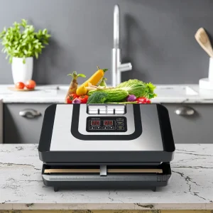 Electric Automatic Food Vacuum Sealer Machine with Large Capacity Stainless Steel for Household Use