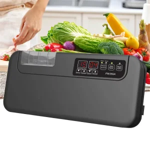 Electric Automatic Hand Held Kitchen Vacuum Sealer Low Noise 200W Household Use Stand Table Type 5.1 10L Capacity