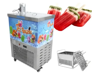 Electric Automatic Ice Cream and Lolly Maker Machine with Milk and Water for Commercial Use