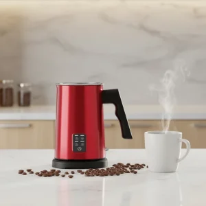 Electric Automatic Milk Frother and Steamer with Four Functions 500W Stainless Steel Housing Household Use Otter Connector