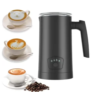 Electric Automatic Milk Frother and Steamer with Stainless Steel Housing 4 in 1 Function 350ml Capacity