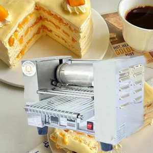 Electric Automatic Pancake Maker Double Layer Crepe Auto Rotative Cake Making Machine for Making Crepes Pancakes