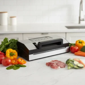 Electric Automatic Plastic Household Double Sealed Vacuum Food Sealer Bag Cutter 5.1 10L Capacity Energy Efficient Class A+++