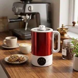Electric Automatic Plastic Housing Milk Frother with One Touch Operation and Easy Cleaning for Household Hotel Use