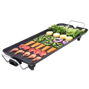 Electric BBQ Grill Stainless Steel Teppanyaki Flat Griddle Pan Electronic Ignition Adjustable Direct Factory
