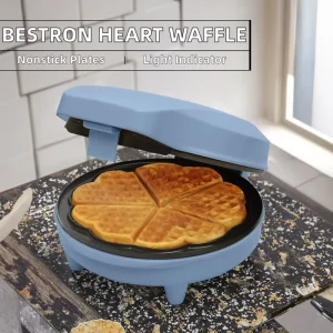 Electric Ball Waffle Maker Heart Shaped Waffle Pan Non Stick Indicator Light Sweet Dreams Collection 700 Watts Color