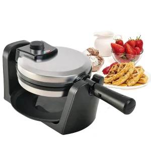 Electric Belgian Waffle Maker with Adjustable Thermostat and Non-Stick Plates for Household & Commercial Use