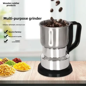 Electric Blade Coffee Grinder Customized Powder Grinder Coffee Beans Grains Cereals Medicinal Herbs Stainless Steel Kitchen Tool