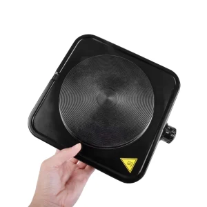 Electric Burner 1000W Cast Iron Hot Plate 5 Heat Settings Portable Cooktop for RV Dorm Office and Small Kitchens Elite Model