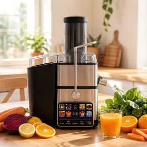Electric Centrifugal Juicer 2L Capacity Stainless Steel Multifunctional Juice Machine for Home Use