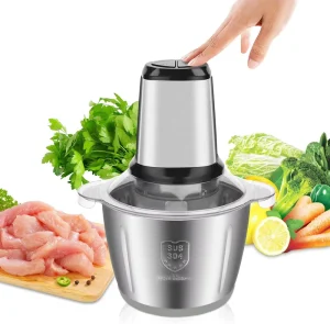 Electric Chopper Food Blender Mixer Stainless Steel Large Capacity Vegetable Slicer Home Use