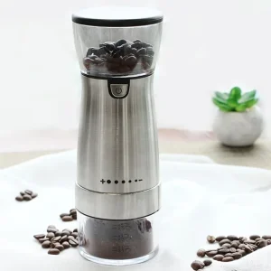 Electric Coffee Grinder USB Charging Pepper Coffee Bean Grinding Machine Removable Stainless Steel Professional Coffee Mill