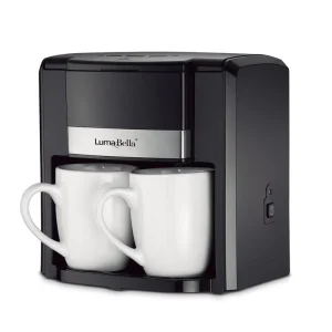 Electric Coffee Maker Twin Brewing Cycle Easy to Clean Boil Coffee Maker with Double Cups