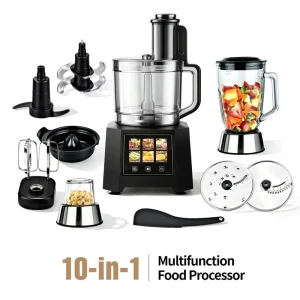 Electric Colorful Display Stainless Steel Commercial Food Processor Mixing French Features for Chopping Grinding