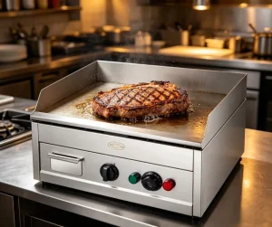 Electric Commercial Grade Stainless Steel Flat Top Grill Griddle 50 300 Temperature Control 3000W Power Counter Commercial