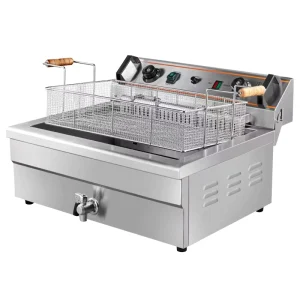 Electric Commercial Grade Stainless Steel Fryer Machine for French Fries Chicken Fryer Counter Table Use Restaurant Home Snack