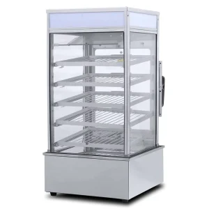 Electric Commercial Hot Food Display Warmer 6 Layers Stainless Bread Steamer