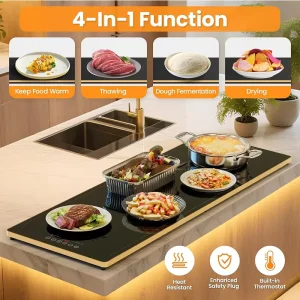 Electric Commercial Hot Plate Coil Touch Screen Control 24-Hour Timer 9-Level Temperature Adjustable Ceramic Glass Household