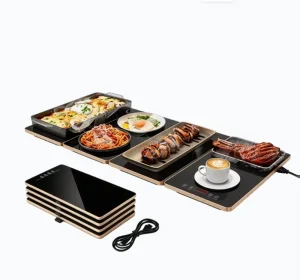 Electric Commercial Household Buffet Food Heater Coil Heating Element Ceramic Glass Touch Control Stackable Assembled Design