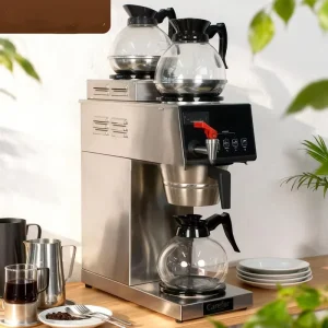 Electric Commercial Office Automatic Drip Coffee Maker with Stainless Steel for Business and Hotel Use