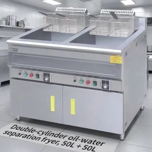 Electric Commercial Oil Water Separation Deep Fryer with Large Stainless Steel Capacity