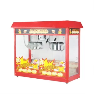 Electric Commercial Popcorn Machine with Two Pots Automatic Caramel Popcorn Maker
