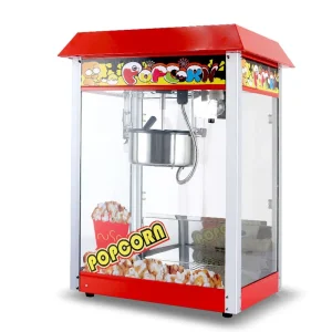 Electric Commercial Popcorn Maker Machine Tabletop Popcorn Popper with Warmer Showcase for Cinema RV