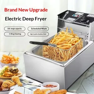 Electric Commercial Stainless Steel Deep Fryer for Restaurant Countertop