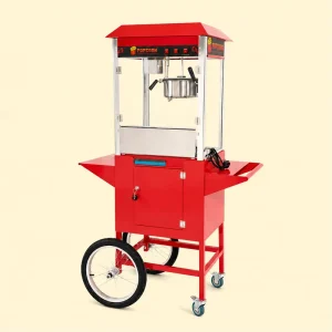 Electric Commercial Stainless Steel Popcorn Machine with Kettle for Cinema Theater Snack Bar Restaurant Use